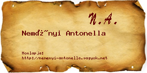 Neményi Antonella névjegykártya